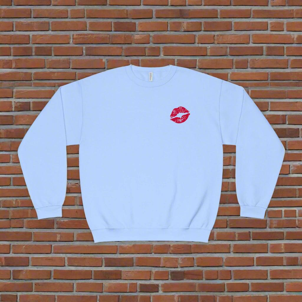 Kiss Print Crewneck Sweatshirt