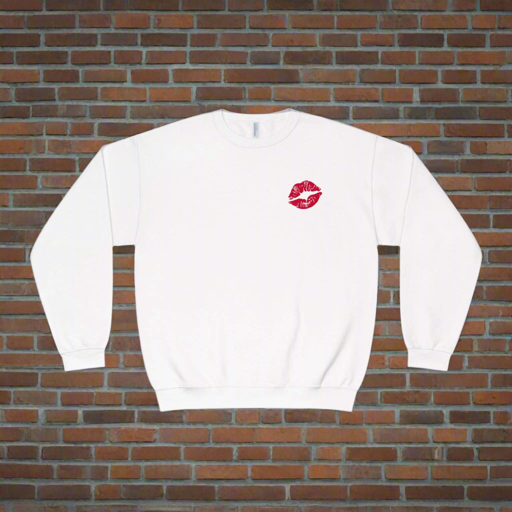 Kiss Print Crewneck Sweatshirt