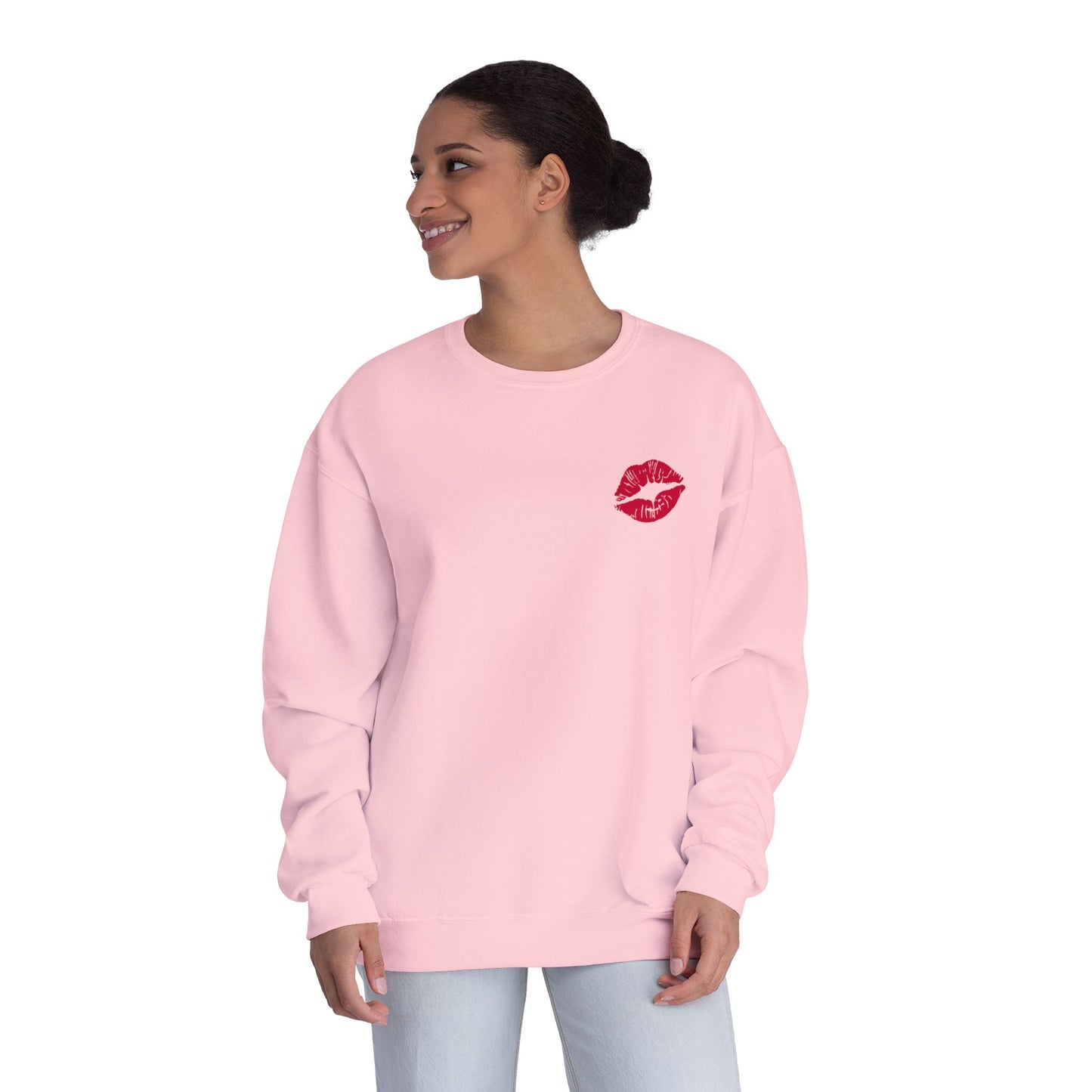 Kiss Print Crewneck Sweatshirt