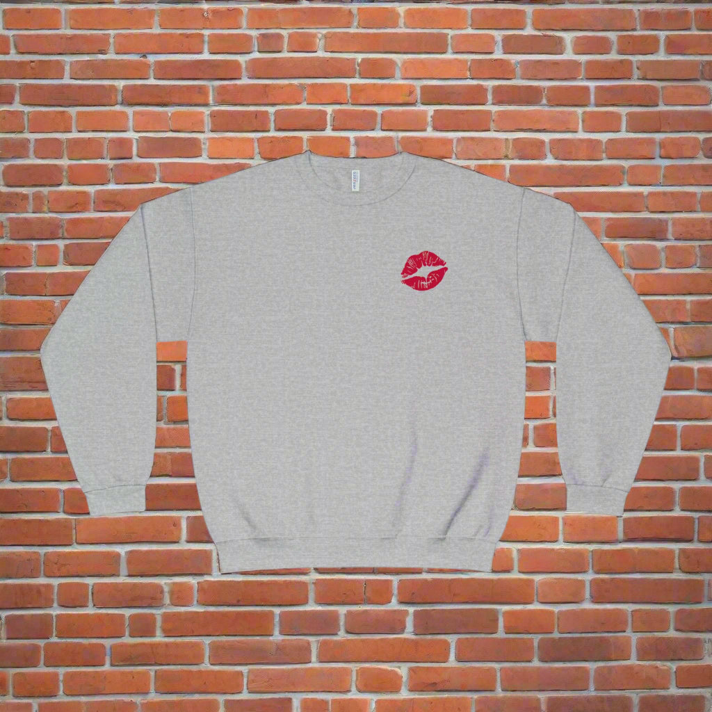 Kiss Print Crewneck Sweatshirt