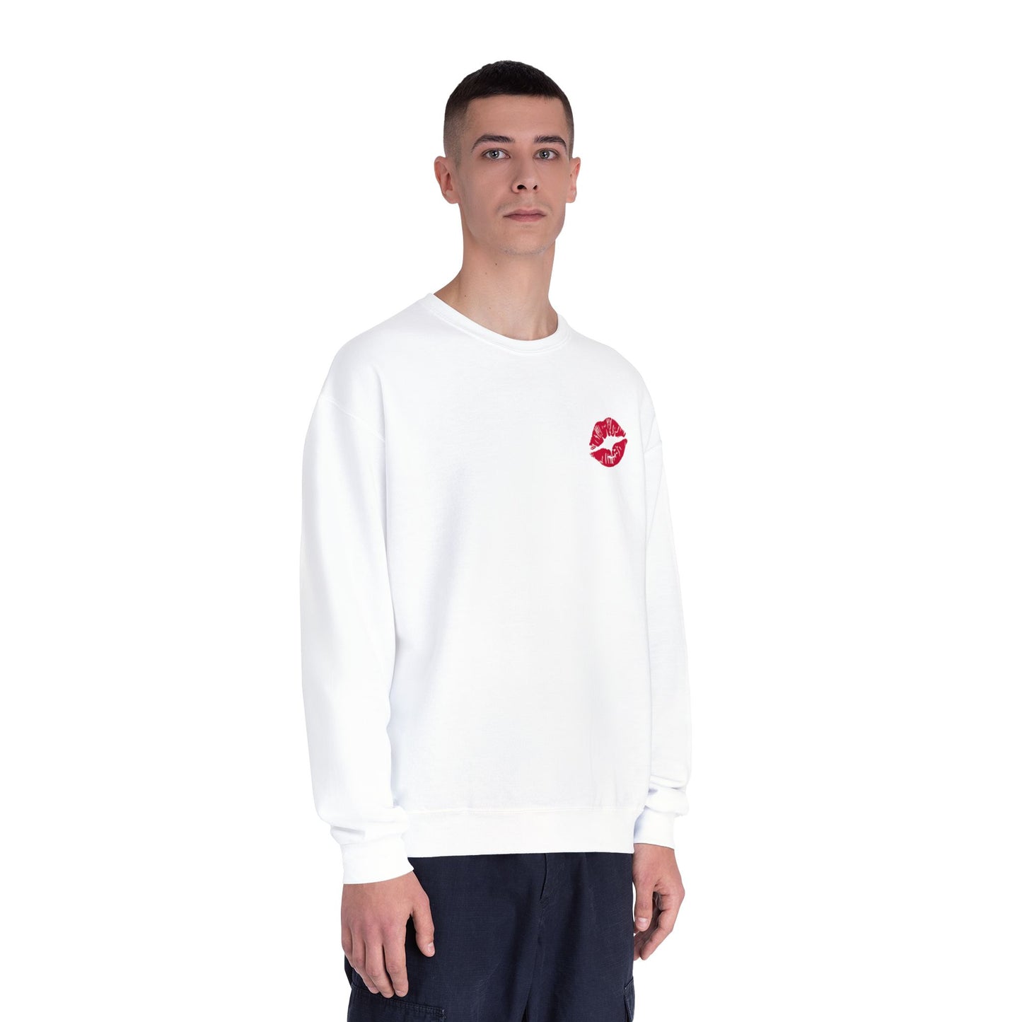 Kiss Print Crewneck Sweatshirt