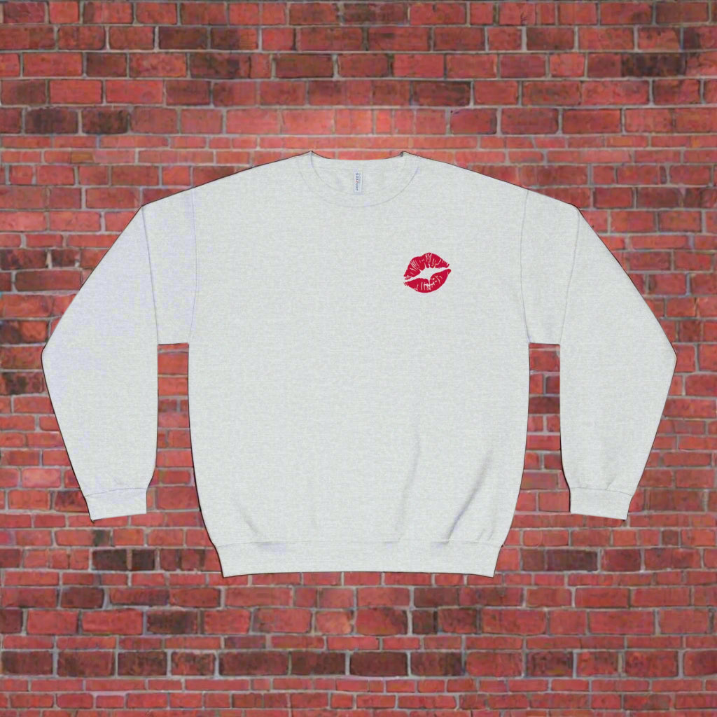 Kiss Print Crewneck Sweatshirt
