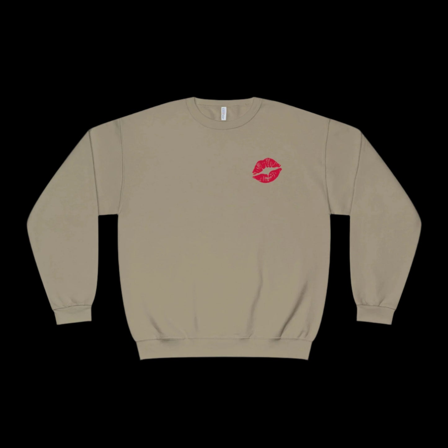 Kiss Print Crewneck Sweatshirt