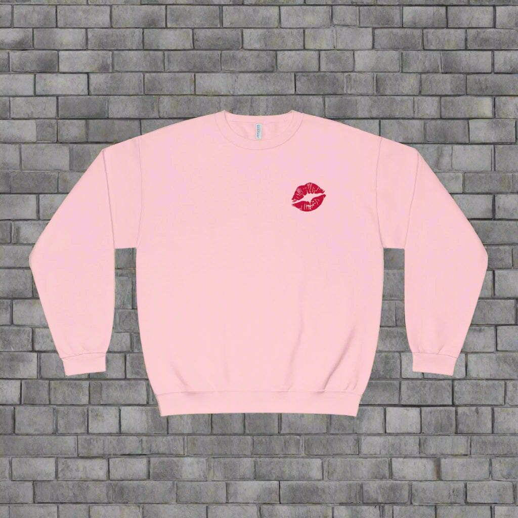 Kiss Print Crewneck Sweatshirt